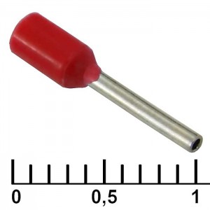 Наконечник на кабель DN00308 red (0.8x8mm) RUICHI