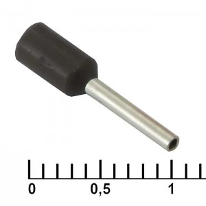 Наконечник на кабель DN00508 black (1x8mm) RUICHI