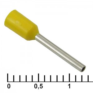 Наконечник на кабель DN00510 yellow (1x10mm) RUICHI