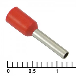 Наконечник на кабель DN01008 red (1.4x8mm) RUICHI