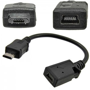 Компьютерный шнур MiniUSB-F to micro USB-M 0.1m (SZC) SZC