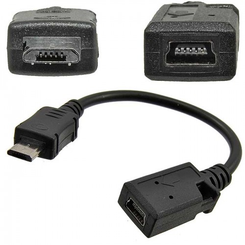 Компьютерный шнур MiniUSB-F to micro USB-M 0.1m (SZC) SZC