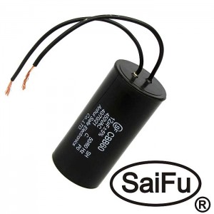 Пусковой конденсатор CBB60 12uF 450V WIRE (SAIFU) SAIFU