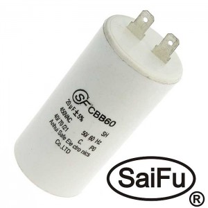 Пусковой конденсатор CBB60 20uF 450V (SAIFU) SAIFU