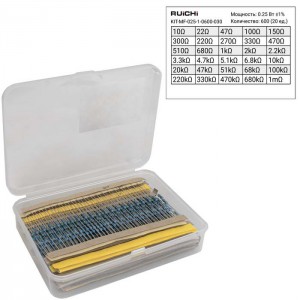 Постоянный резистор до 2 вт KIT-MF-025-1-0600-030 RUICHI