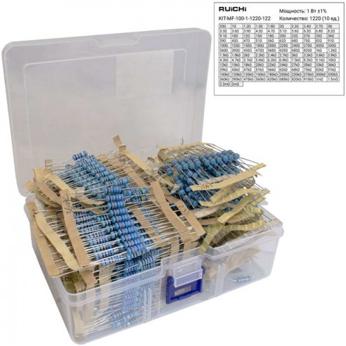 Постоянный резистор до 2 вт KIT-MF-100-1-1220-122 RUICHI